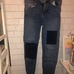 H&M Skinny Jeans with Navy Patches